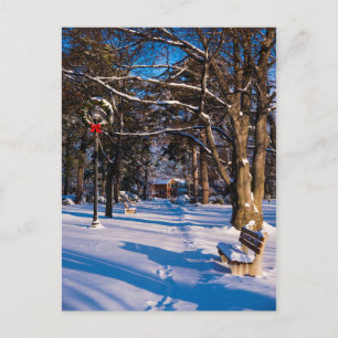 Cartão Postal Parque de inverno coberto por neve no Canadá