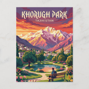Cartão Postal Parque de Khorugh Tajiquistão