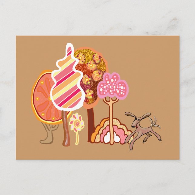 Cartão Postal Parque de outono (Frente)