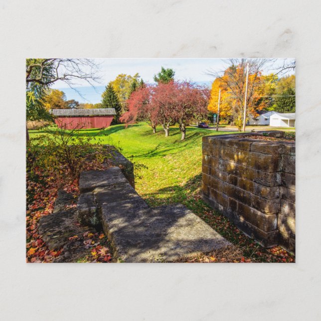 Cartão Postal Parque do Canal de Lockville em outono, Carroll, O (Frente)