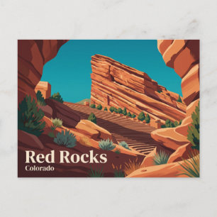 Cartão Postal Parque e Anfiteatro Red Rocks EUA