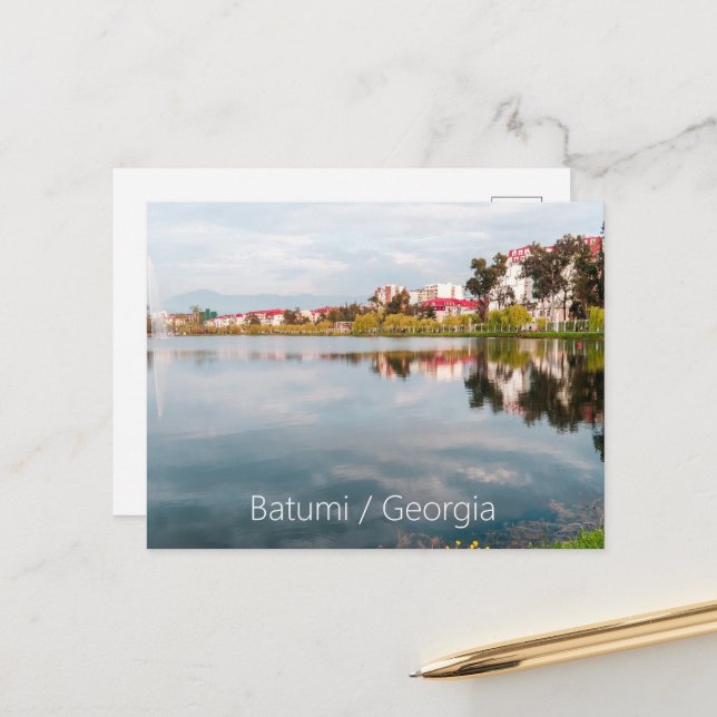 Cartão Postal Parque em Batumi (Frente/Verso In Situ)