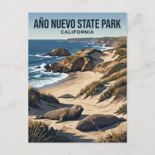 Cartão Postal Parque Estadual Año Nuevo Califórnia