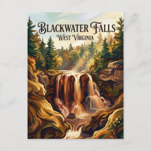 Cartão Postal Parque Estadual Blackwater Falls Virgínia Ocidenta