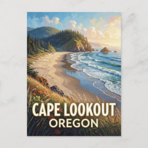 Cartão Postal Parque Estadual Cape Lookout — Oregon
