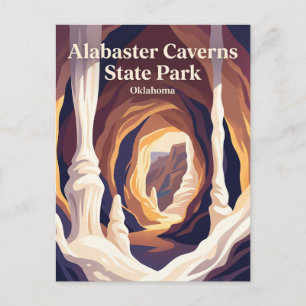 Cartão Postal Parque Estadual Cavernas de Alabastro Oklahoma