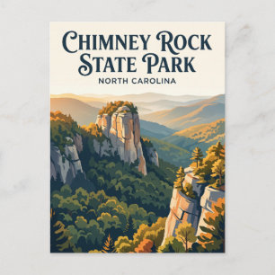Cartão Postal Parque Estadual Chimney Rock Carolina do Norte
