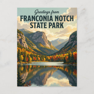 Cartão Postal Parque Estadual Franconia Notch New Hampshire