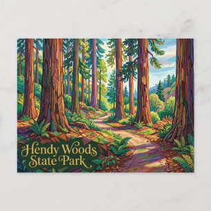Cartão Postal Parque Estadual Hendy Woods Califórnia