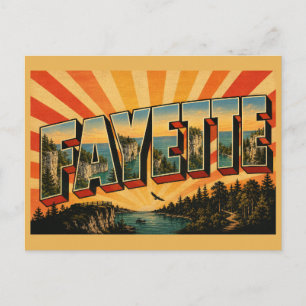 Cartão Postal Parque Estadual Histórico de Fayette MI Arte de Vi