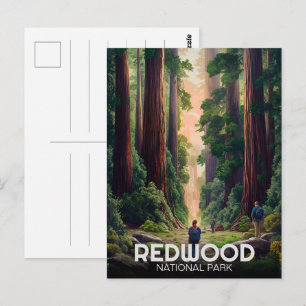 Cartão Postal Parque Estadual Nacional Redwood, Califórnia Coste