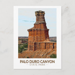 Cartão Postal Parque Estadual Palo Duro Canyon Arte Texas