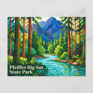Cartão Postal Parque Estadual Pfeiffer Big Sur Califórnia