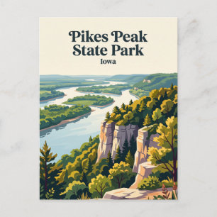 Cartão Postal Parque Estadual Pikes Peak Iowa