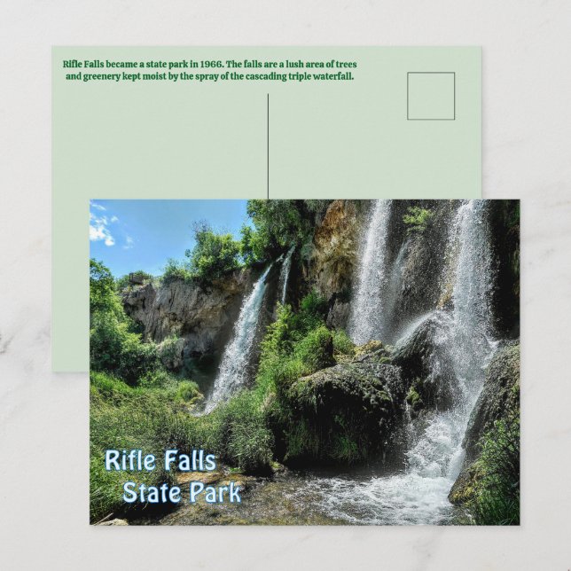 Cartão Postal Parque Estadual Rifle Falls (Frente/Verso)