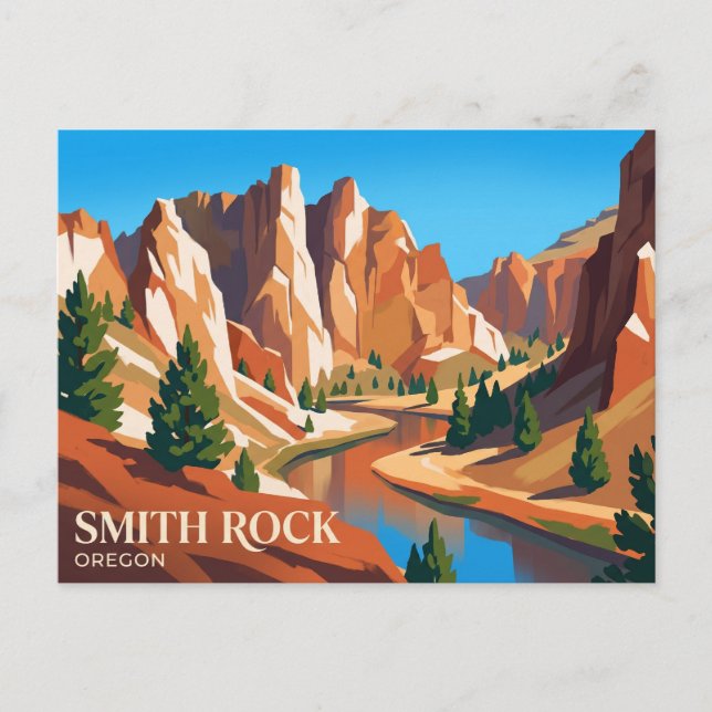 Cartão Postal Parque Estadual Smith Rock EUA (Frente)