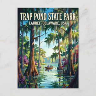 Cartão Postal Parque Estadual Trap Pond EUA