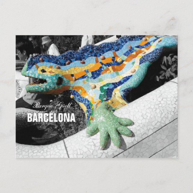 Cartão Postal Parque Güell Barcelona Gaudi (Frente)