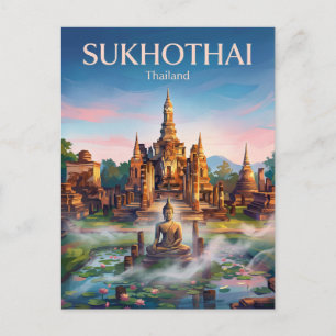 Cartão Postal Parque Histórico de Sukhothai Tailândia