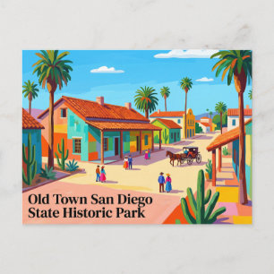 Cartão Postal Parque Histórico Estadual de Old Town San Diego Ca