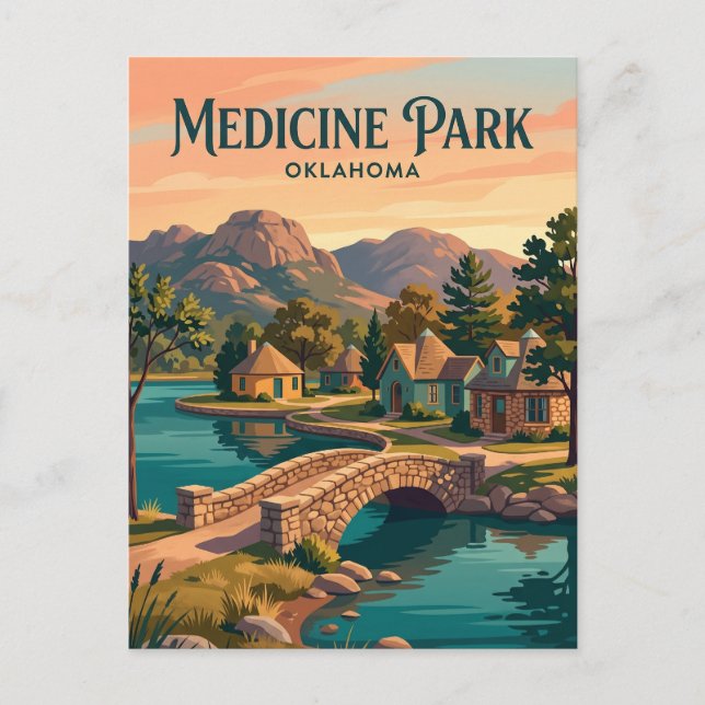 Cartão Postal Parque Medicine EUA (Frente)