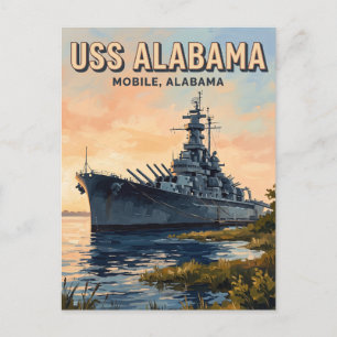 Cartão Postal Parque Memorial do Navio de Guerra USS Alabama