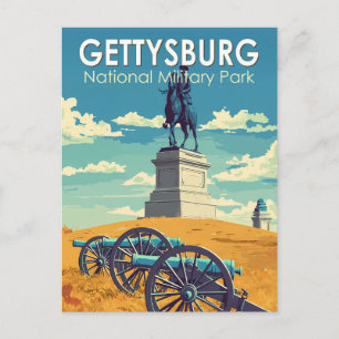 Cartão Postal Parque Militar Nacional de Gettysburg Viagem Arte