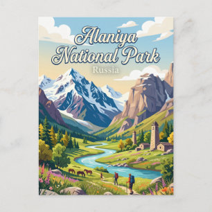 Cartão Postal Parque Nacional Alaniya Rússia
