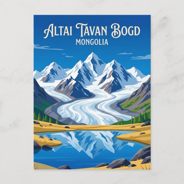 Cartão Postal Parque Nacional Altai Tavan Bogd Mongólia (Frente)