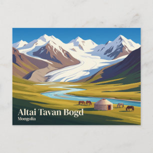 Cartão Postal Parque Nacional Altai Tavan Bogd Mongólia