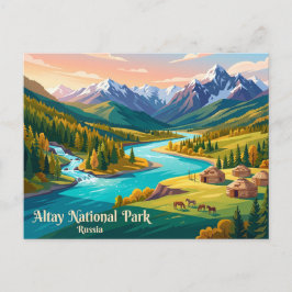 Cartão Postal Parque Nacional Altay Rússia