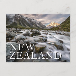 Cartão Postal Parque Nacional Aoraki Mt. Cook Nova Zelândia