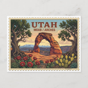 Cartão Postal Parque Nacional Arches Moab Utah Viagem Vintage
