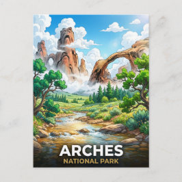 Cartão Postal Parque Nacional Arches Viagem Paisagem Desértica U