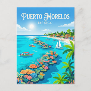 Cartão Postal Parque Nacional Arrecife de Puerto Morelos México