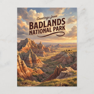 Cartão Postal Parque Nacional Badlands Dakota do Sul