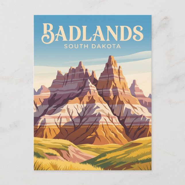 Cartão Postal Parque Nacional Badlands EUA (Frente)