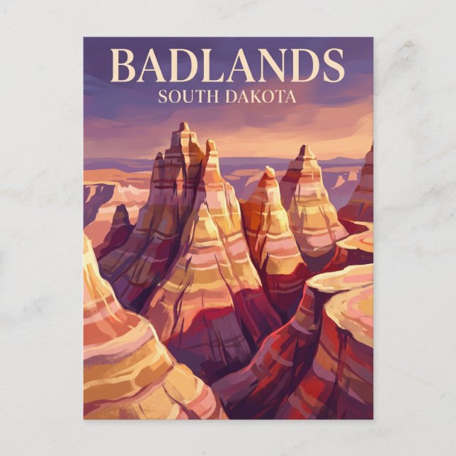 Cartão Postal Parque Nacional Badlands EUA (Frente)