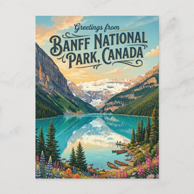 Cartão Postal Parque Nacional Banff Canadá (Frente)