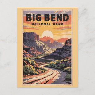 Cartão Postal Parque Nacional Big Bend Texas Viagem Antiga