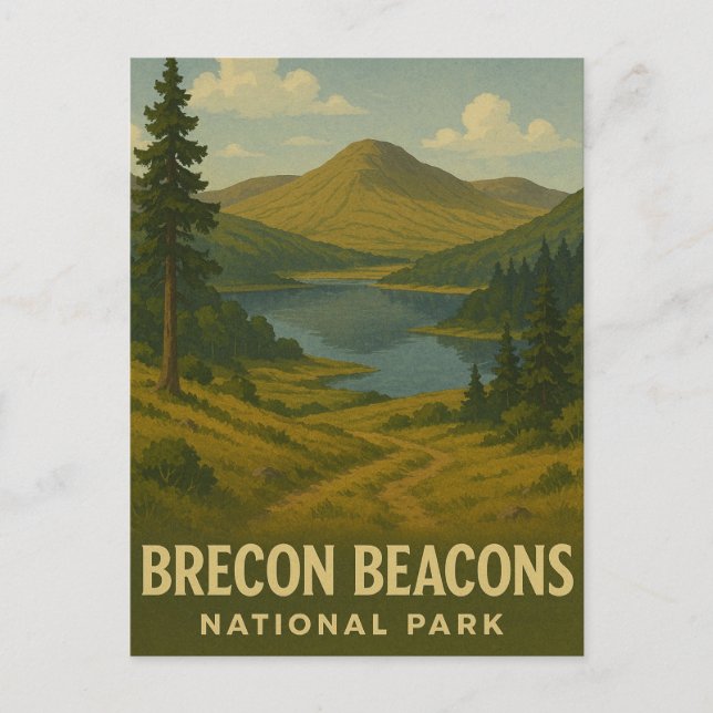 Cartão Postal Parque Nacional Brecon Beacons (Frente)