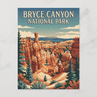 Cartão Postal Parque Nacional Bryce Canyon Utah Cartaz de Viagem