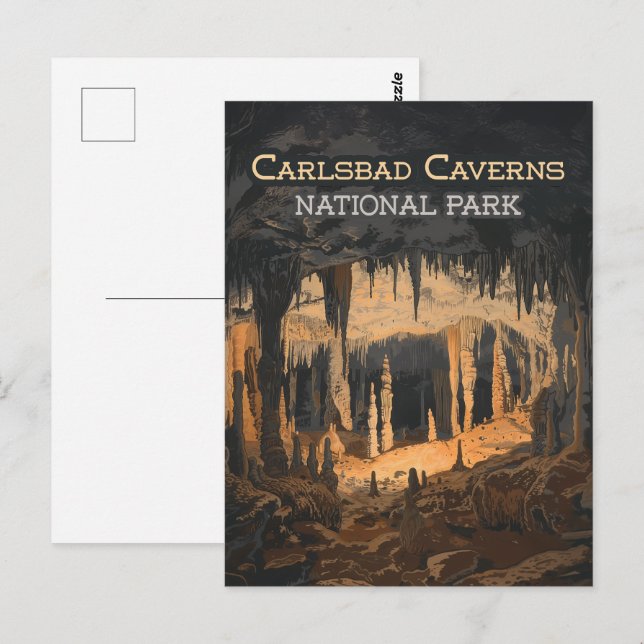 Cartão Postal Parque Nacional Carlsbad Caverns Novo México (Frente/Verso)