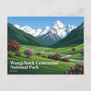 Cartão Postal Parque Nacional Centenário Wangchuck Butão