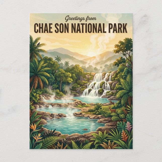 Cartão Postal Parque Nacional Chae Son Tailândia (Frente)
