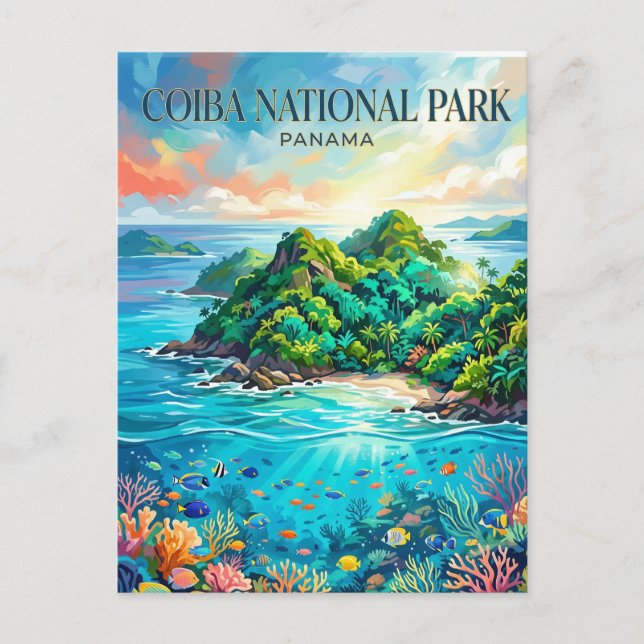 Cartão Postal Parque Nacional Coiba Panamá (Frente)