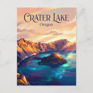 Cartão Postal Parque Nacional Crater Lake EUA
