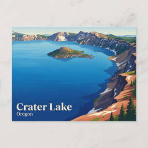 Cartão Postal Parque Nacional Crater Lake EUA