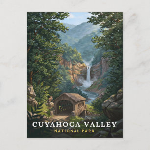 Cartão Postal Parque Nacional Cuyahoga Valley Cachoeira