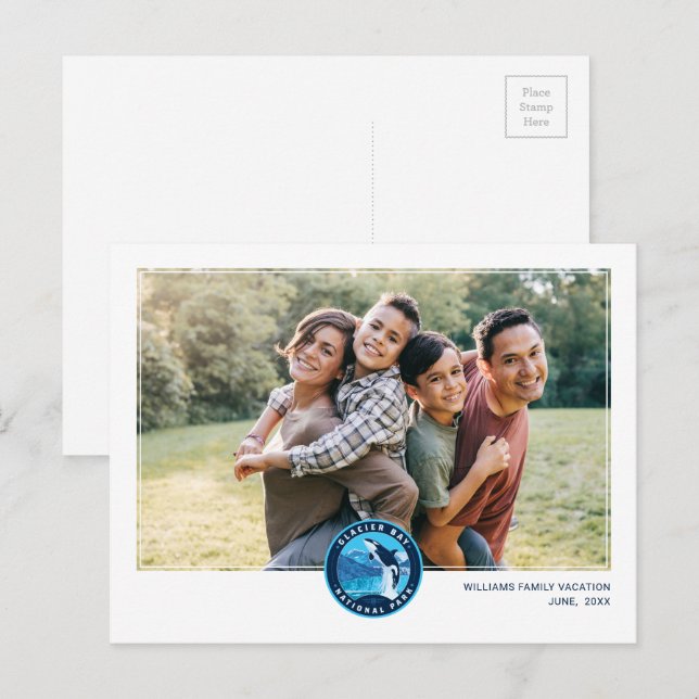 Cartão Postal Parque Nacional da Baía de Glacier (Frente/Verso)